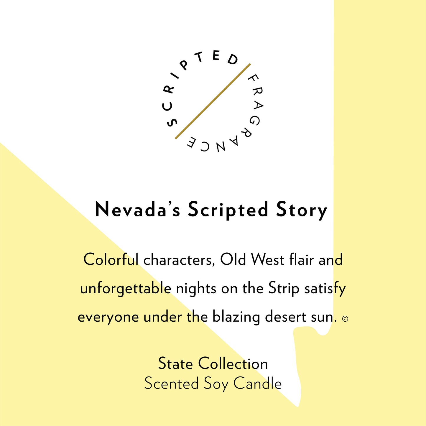 Nevada State Soy Candle: Reusable Rocks Glass