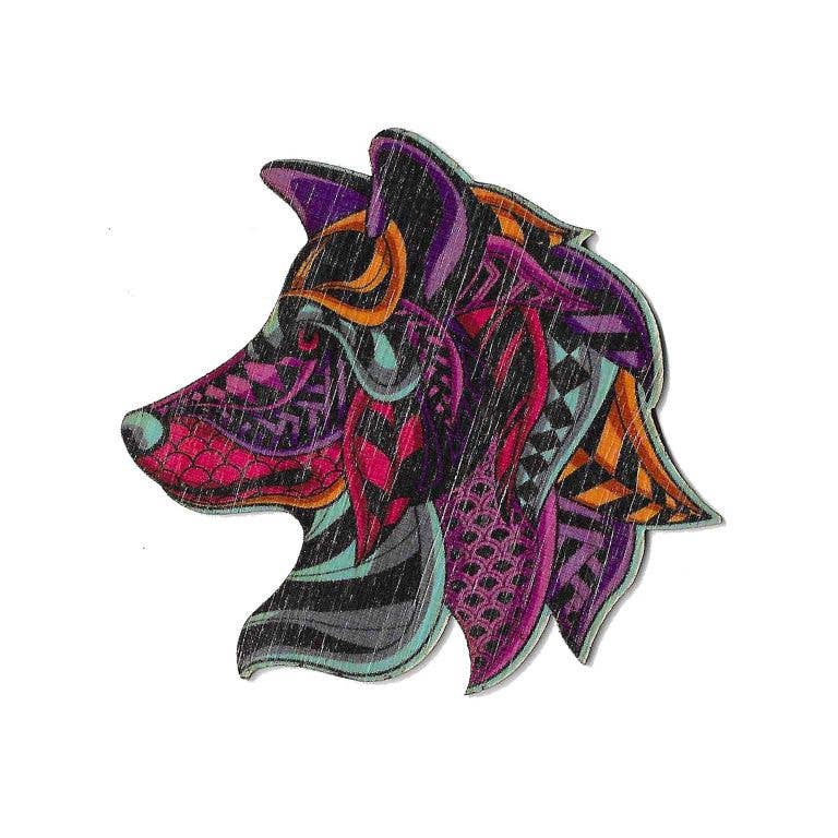 Wolf Eco-Friendly Sustainable Bamboo Sticker
