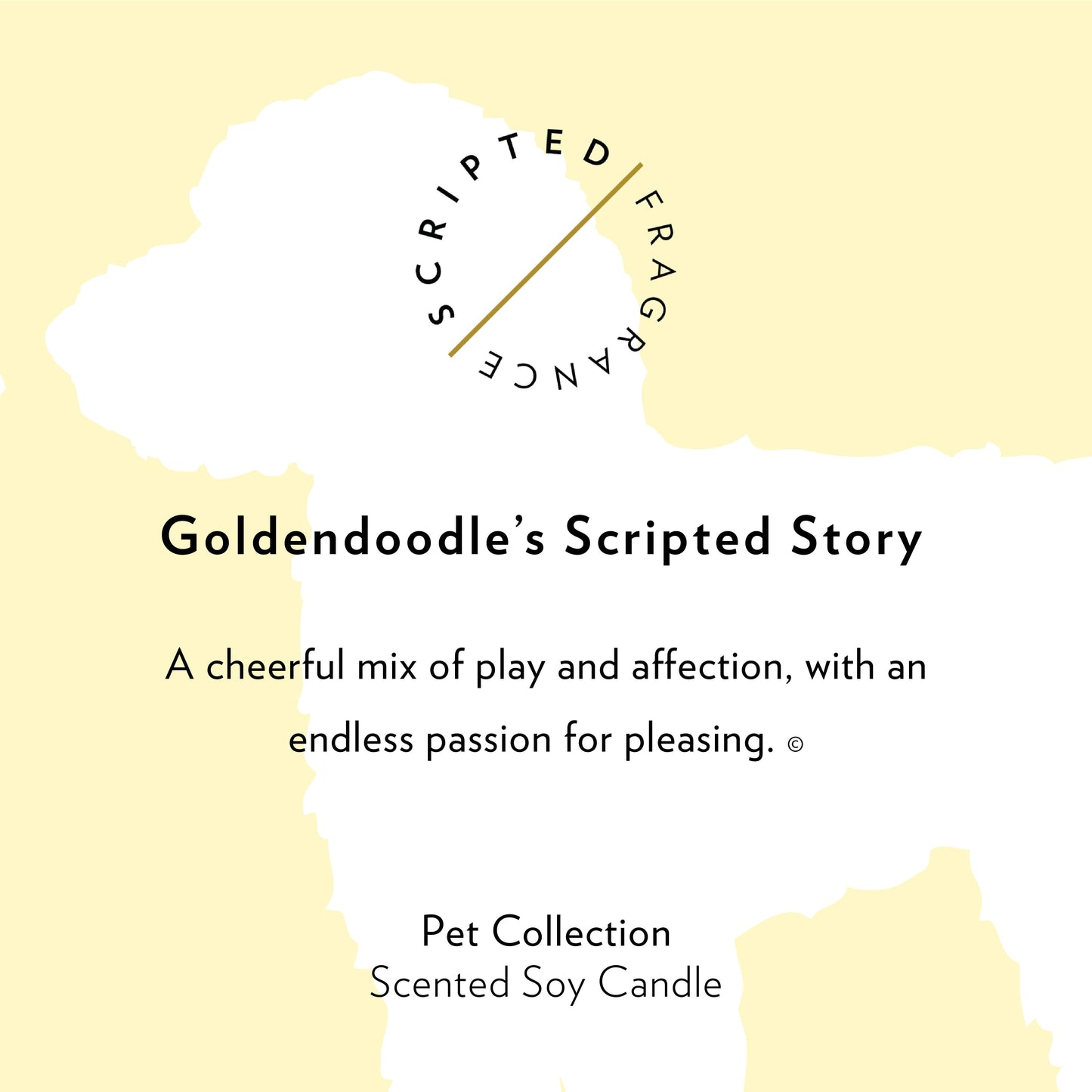 Goldendoodle Dog Breed Soy Candle: Reusable Rocks Glass