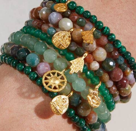 4mm Taiwan Jade Ganesha Stretch Bracelet