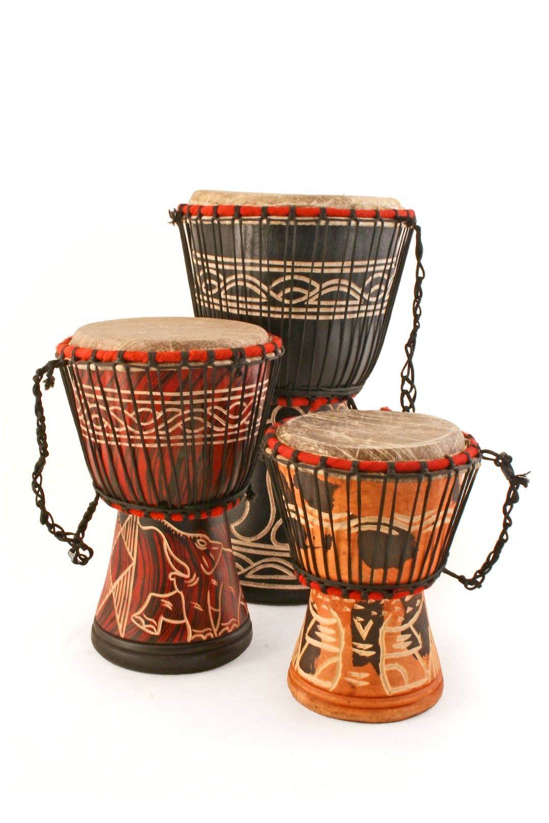 Small Ghanaian Djembe Hand Drums: GH1B Medium Drum