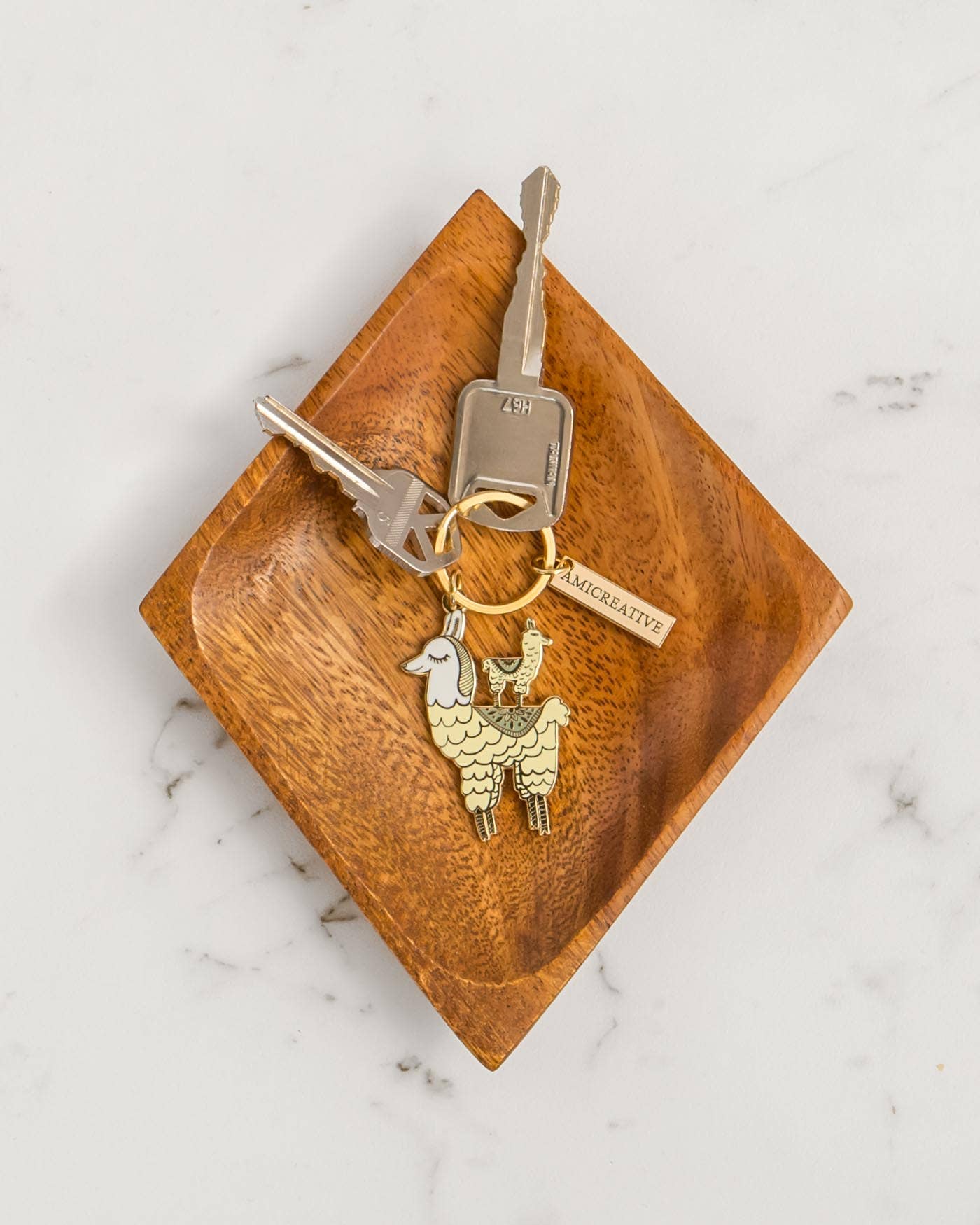 Mama Llama Hard Enamel Keychain
