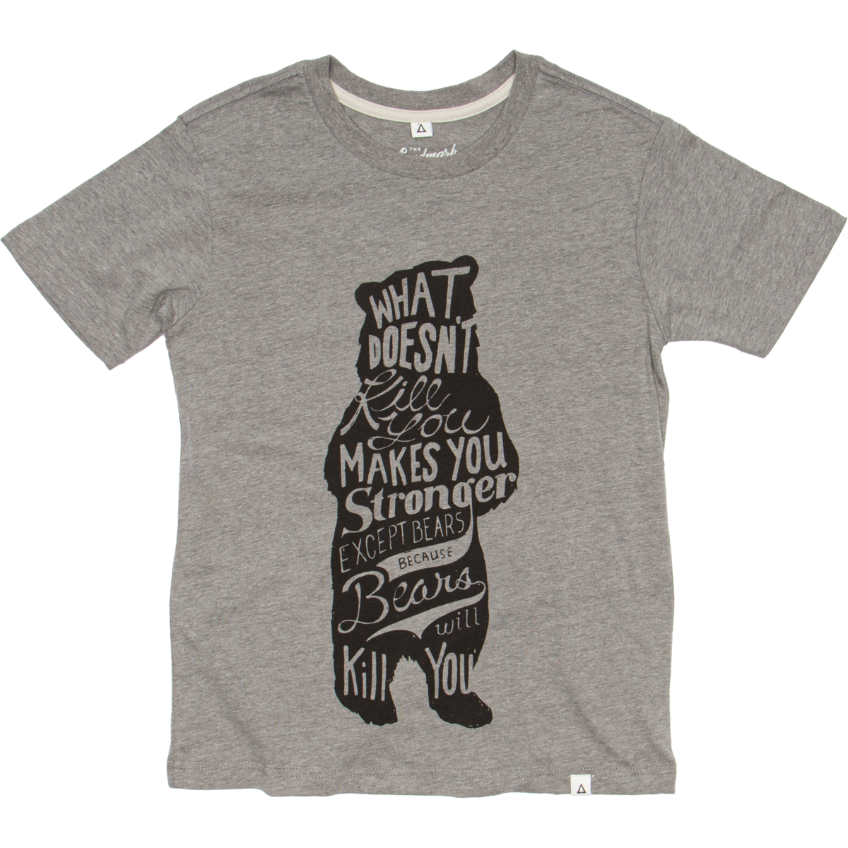 Youth Bear (What Doesn't Kill You) Tee: Smoke Grey, M