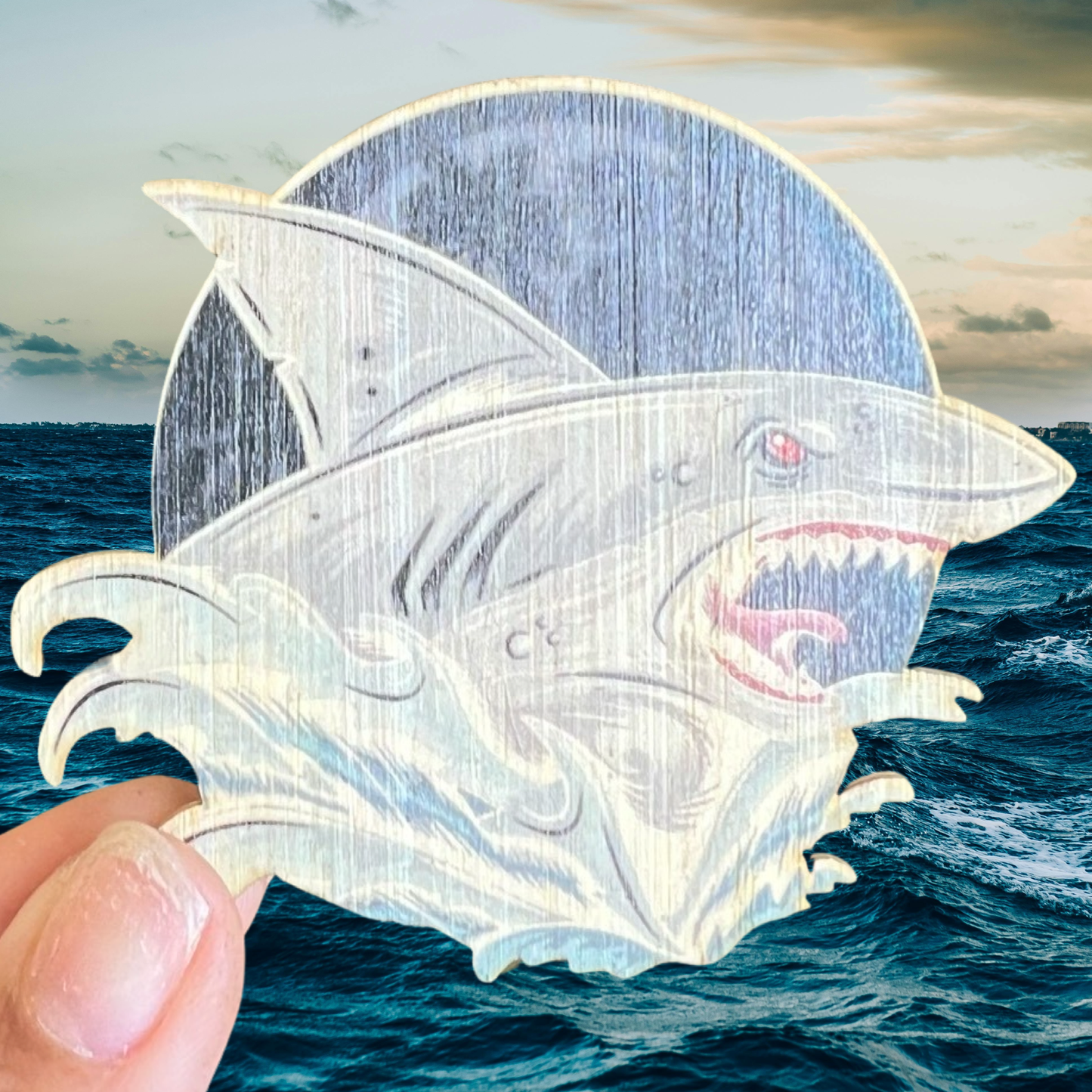 Shark Eco-Friendly Bamboo Sticker