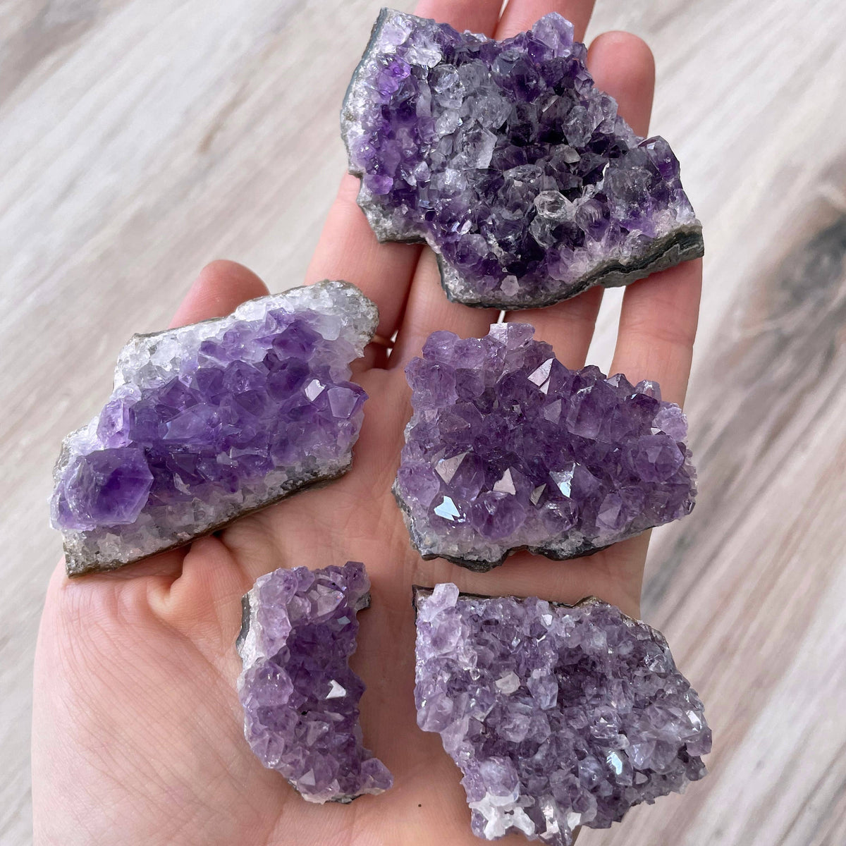 A/B Quality Amethyst Clusters 1lb lot (Crystals & Stones)