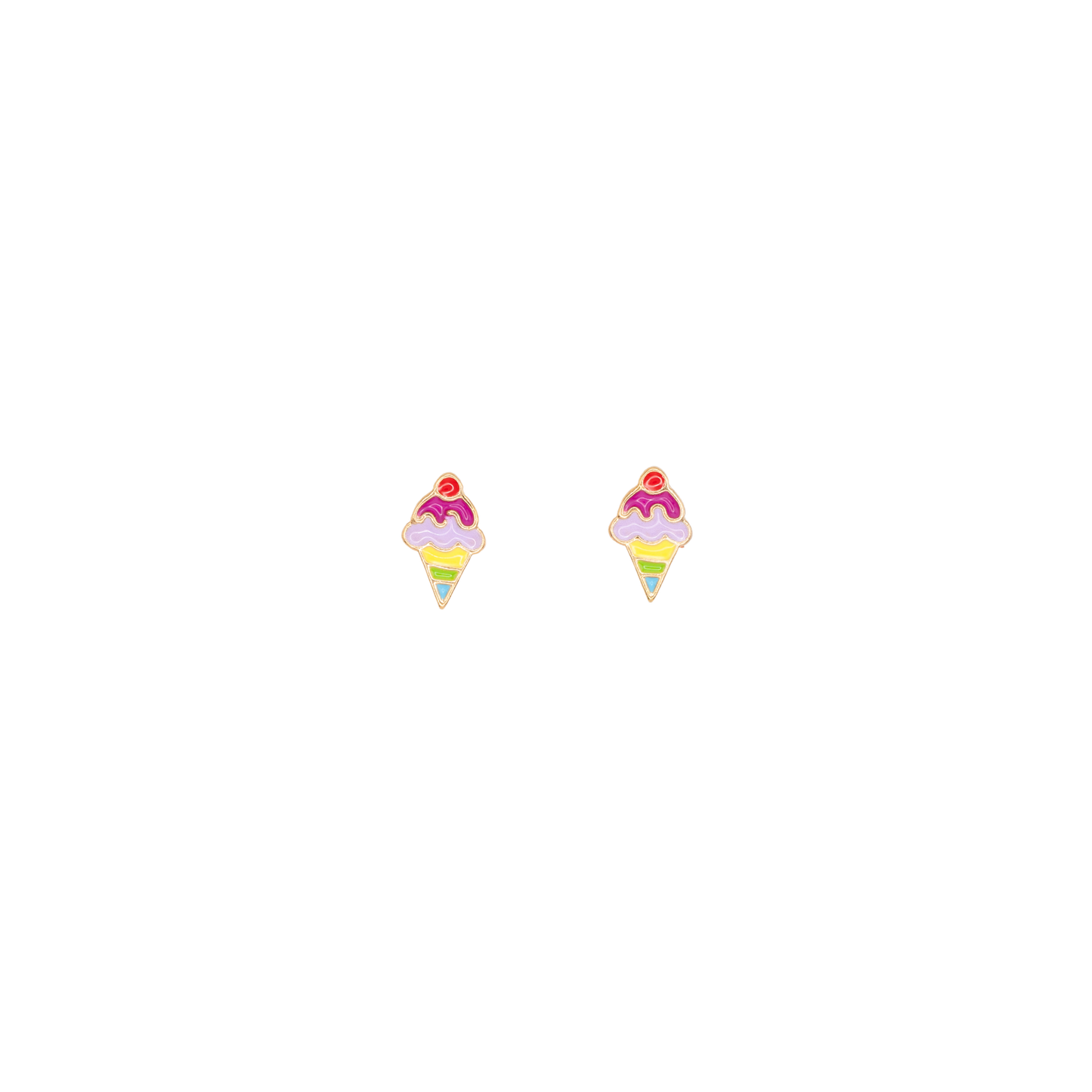 Cherry Ice Cream Post Enamel Stud Earring Children's Food