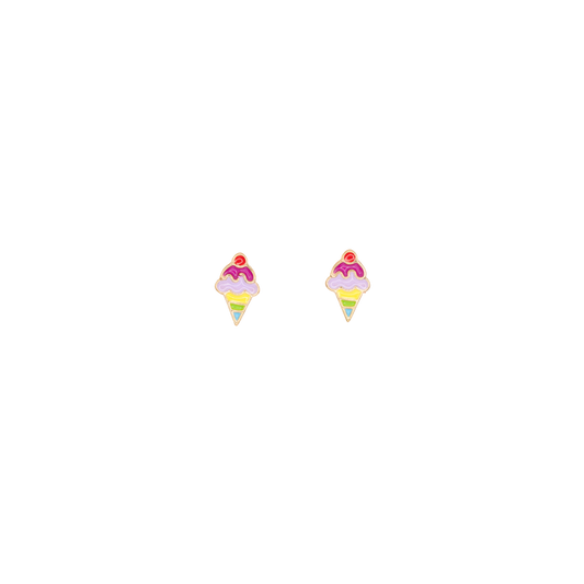 Cherry Ice Cream Post Enamel Stud Earring Children's Food