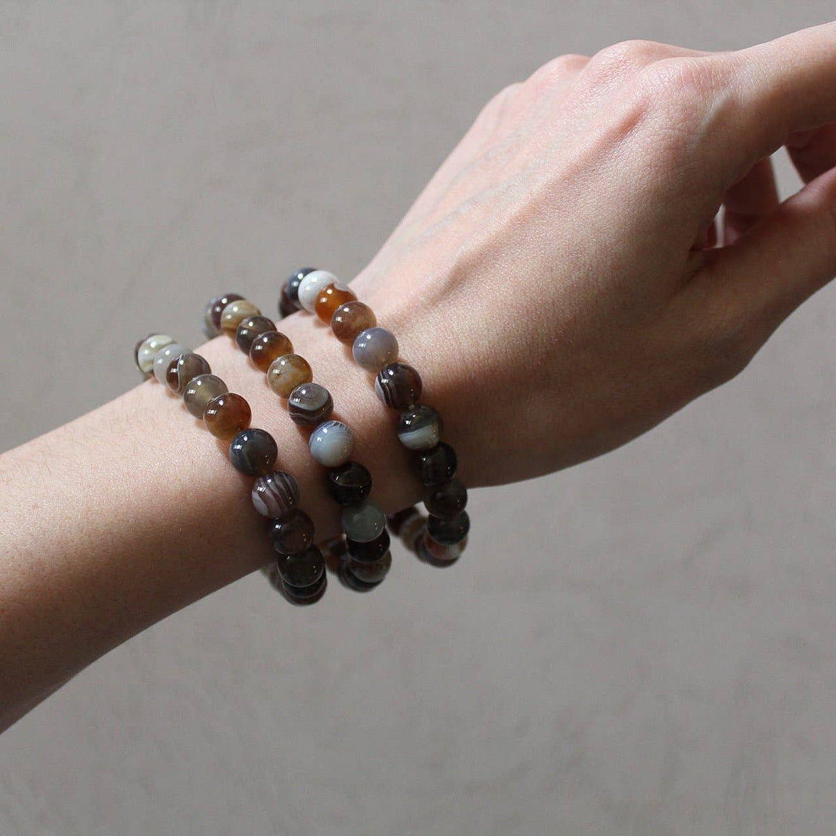 Botswana Agate Bracelet 4mm/6mm/8mm - Crystals & Stones