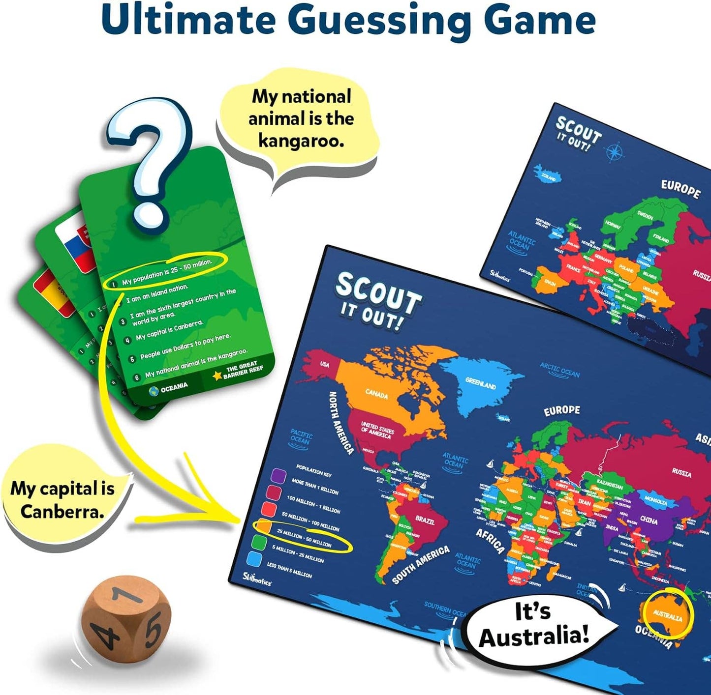 Skillmatics - Scout It Out Countries of The World Board Game