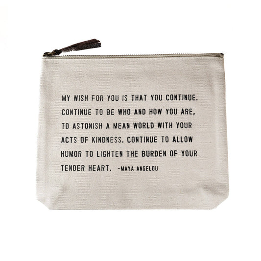 My Wish For You (Maya Angelou) Canvas Zip Bag