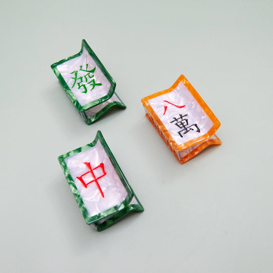 Mahjong Hair Claw Clip