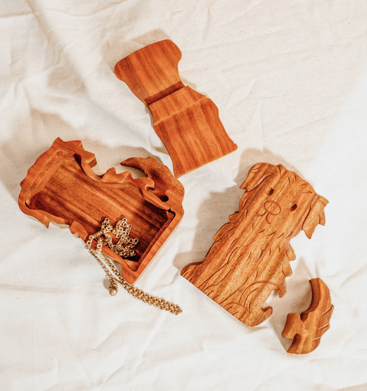 Dog Puzzle Box - Handcrafted Sheesham Wood