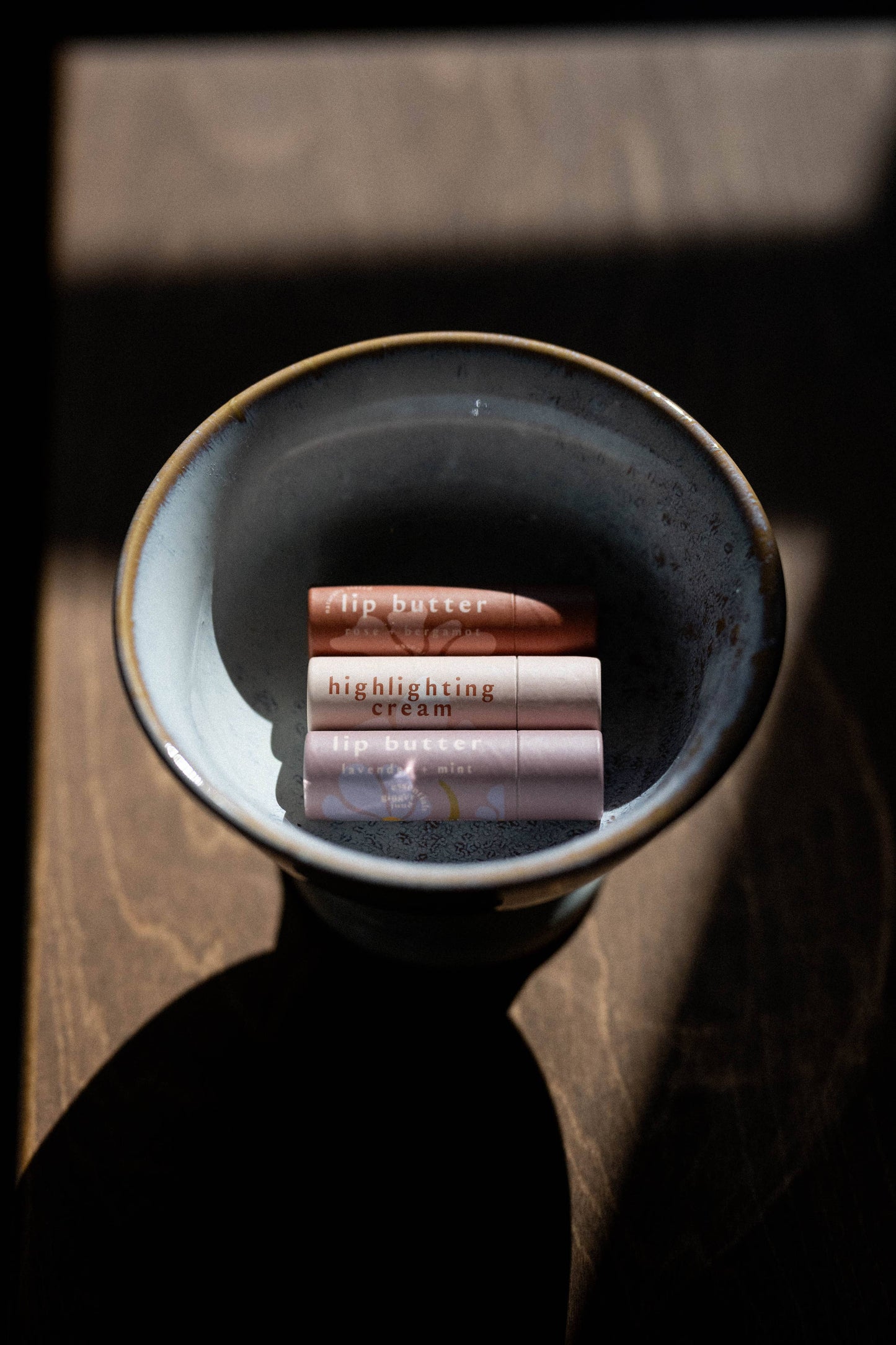 Lip butter • lavender peppermint • moisture rich & glossy enhanced with olive squalane