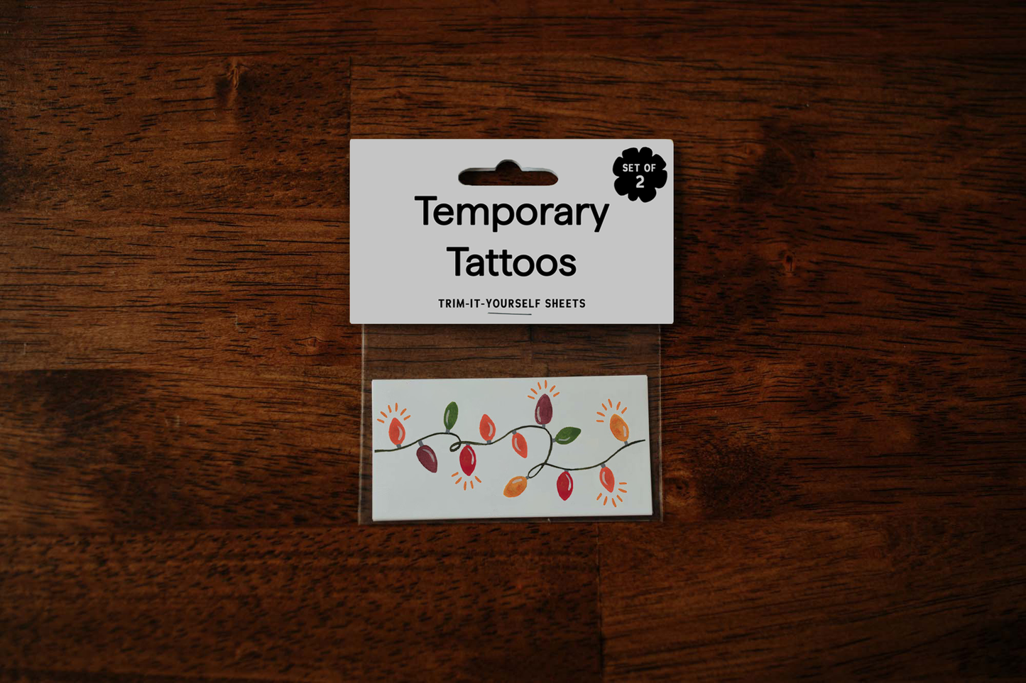 Christmas Lights Temporary Tattoos