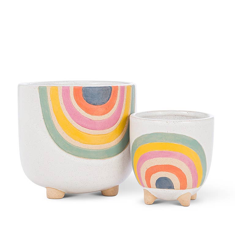 Lg Rainbow Planter w/Legs-5"H-2913