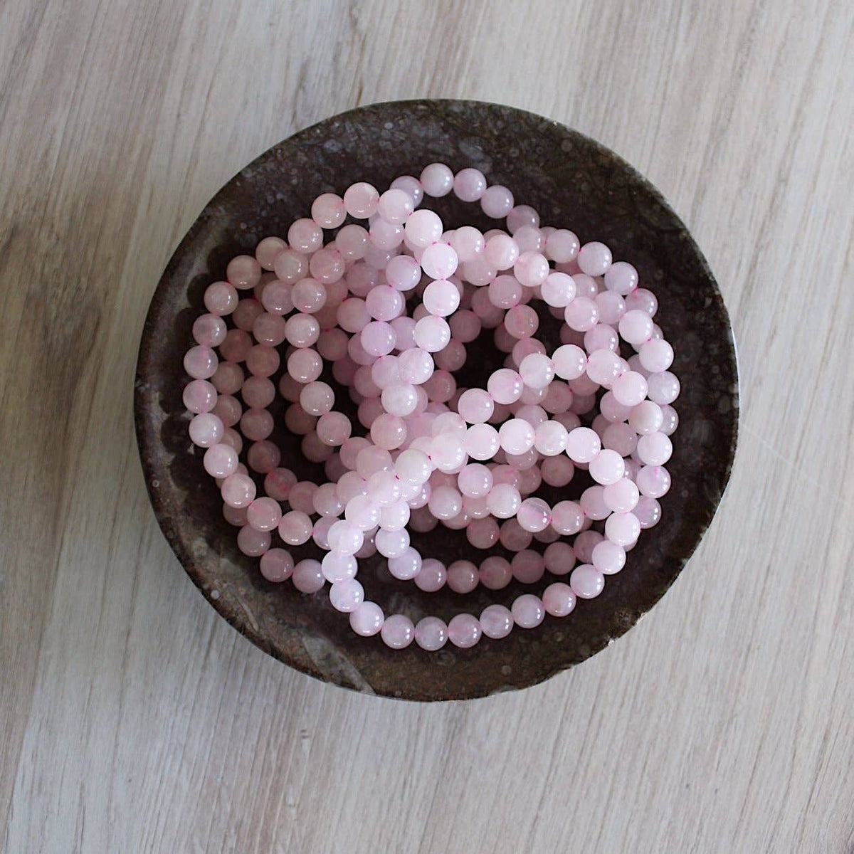 Rose Quartz Bracelet 4mm/6mm/8mm - Crystals & Stones