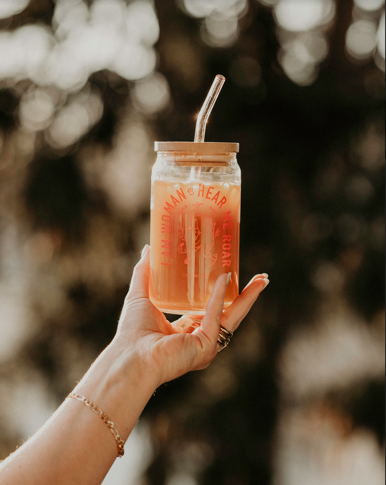 Hear Me Roar Glass Tumbler