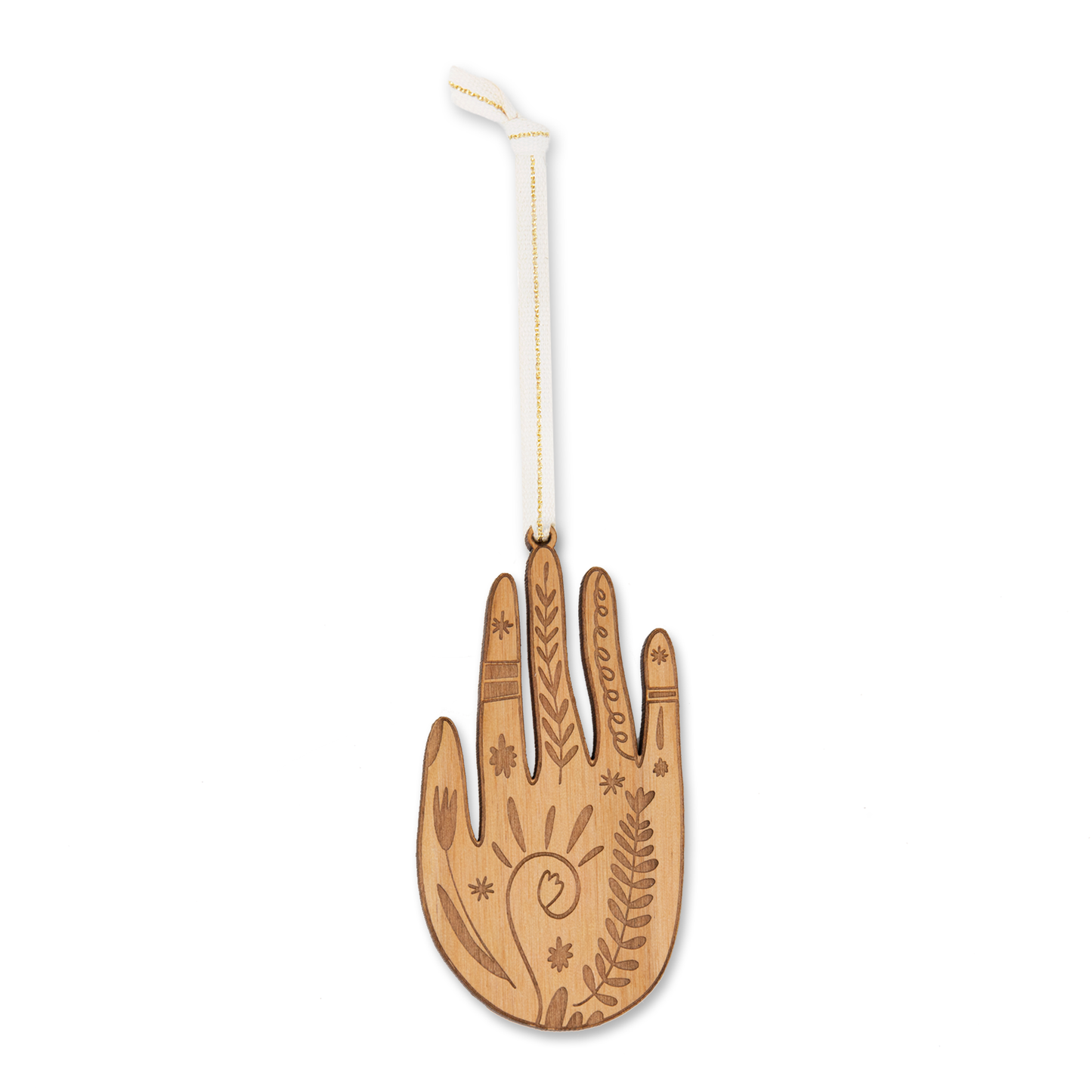 Helping Hand Wood Ornament
