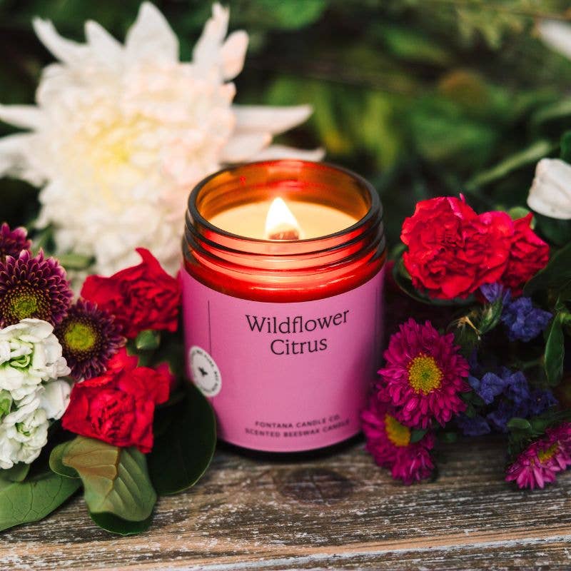 Wildflower Citrus Beeswax &Essential Oil Jar Candle