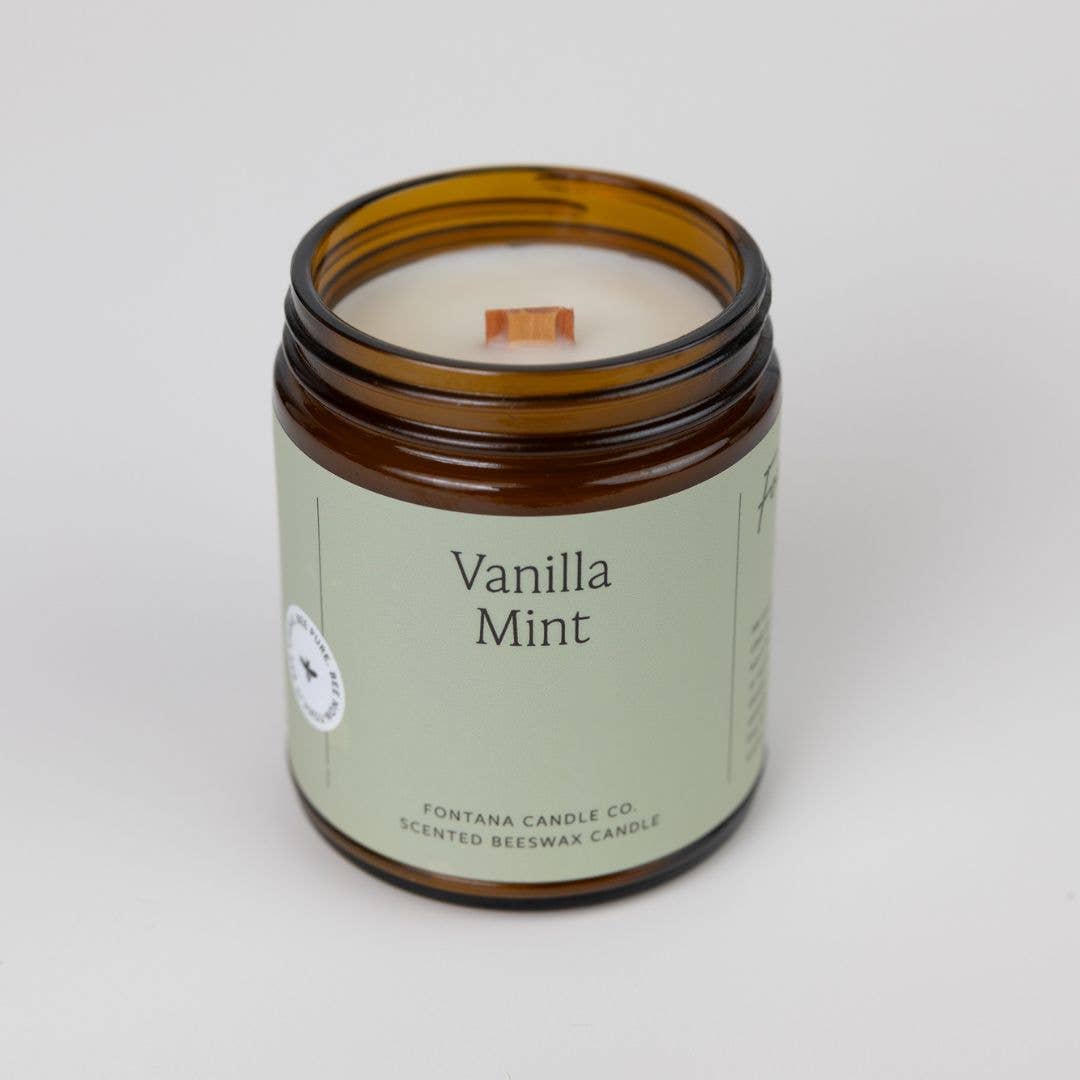 Vanilla Mint Essential Oil Jar Candle: Non-Toxic