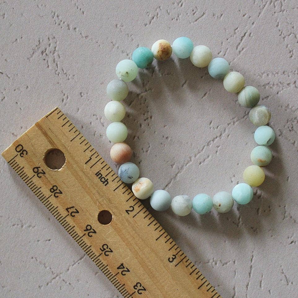 Amazonite Bracelet (Matte) 4mm/6mm/8mm - Crystals & Stones
