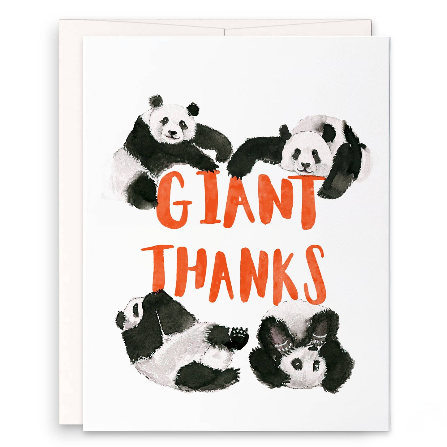 Giant Panda Thanks - Funny Thank You Card