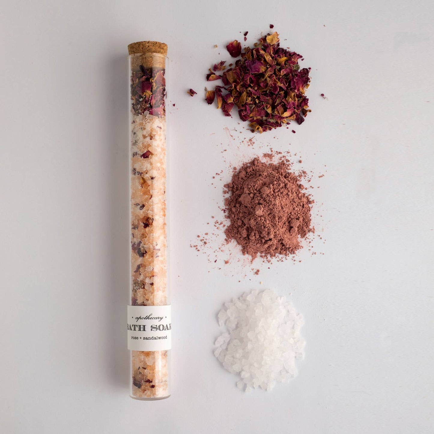 Rose Sandalwood Bath Soak Tube | salts summer garden gift