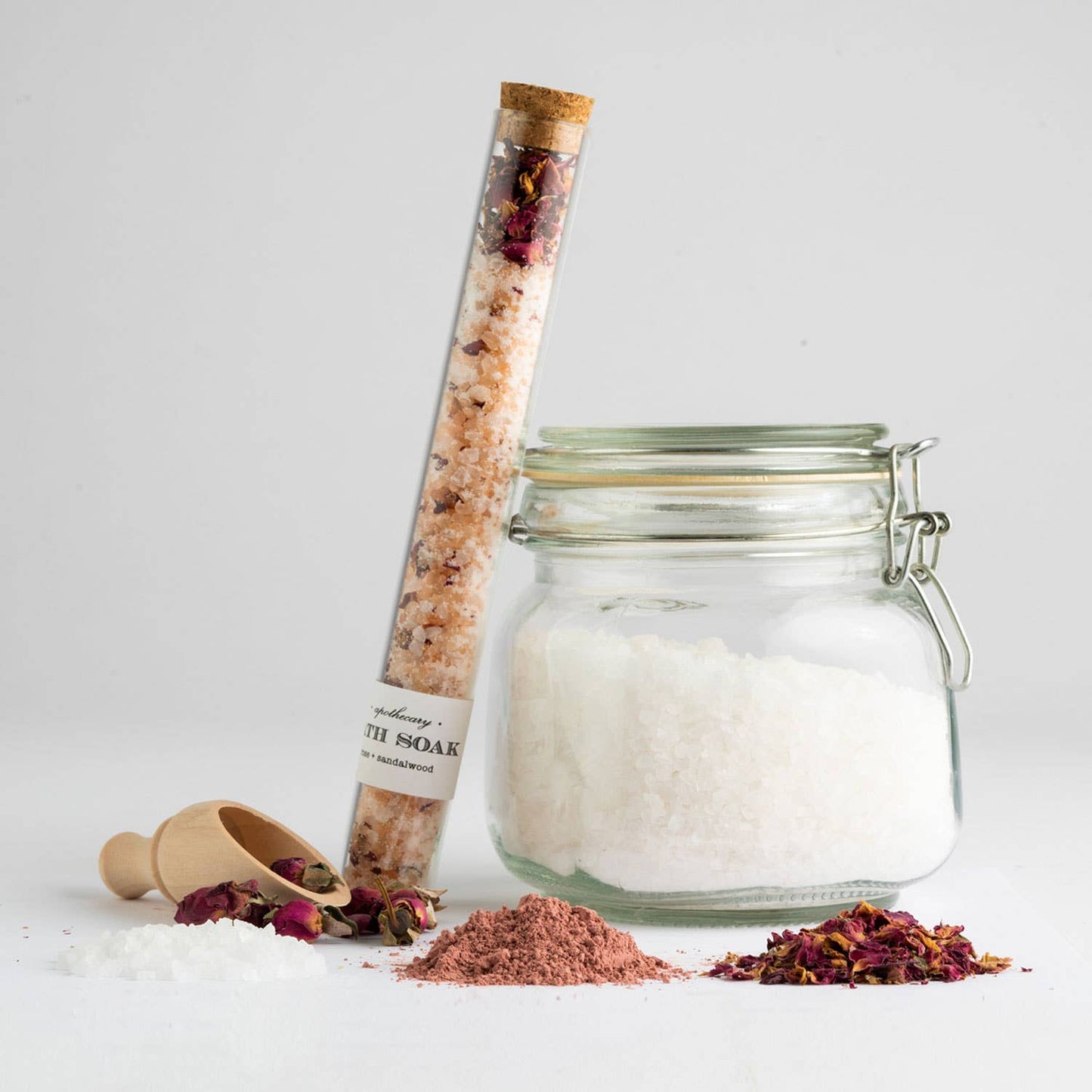 Rose Sandalwood Bath Soak Tube | salts summer garden gift