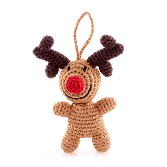Handmade Rudolph Ornament – Fair Trade Christmas Tree Décor