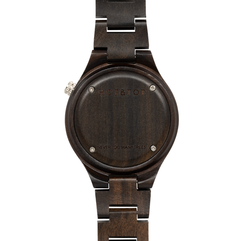 FORESTA | Wood watch | Black Marble | Sustainable | Silver