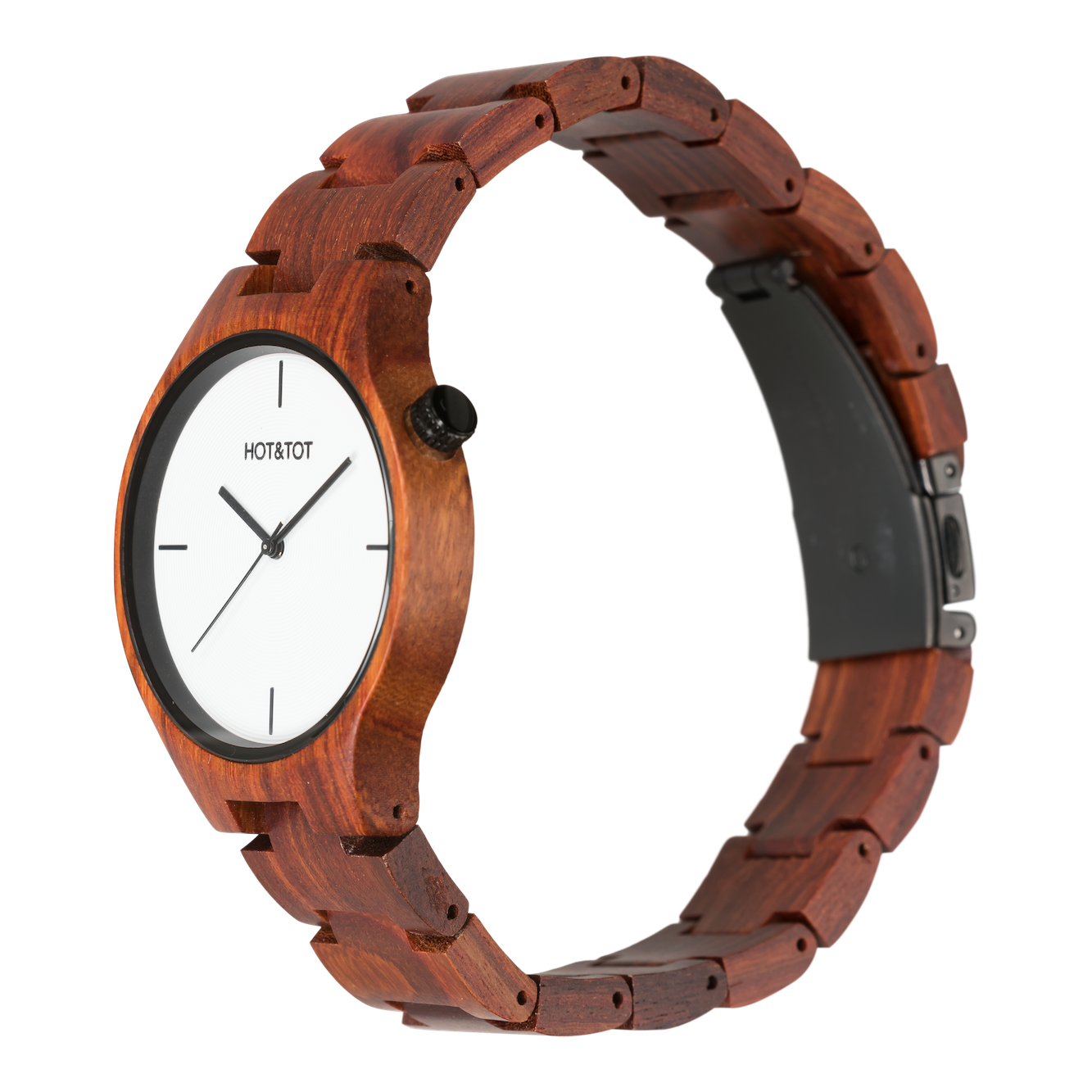 SFINX | Wood watch | Sustainable | Red | White | Black