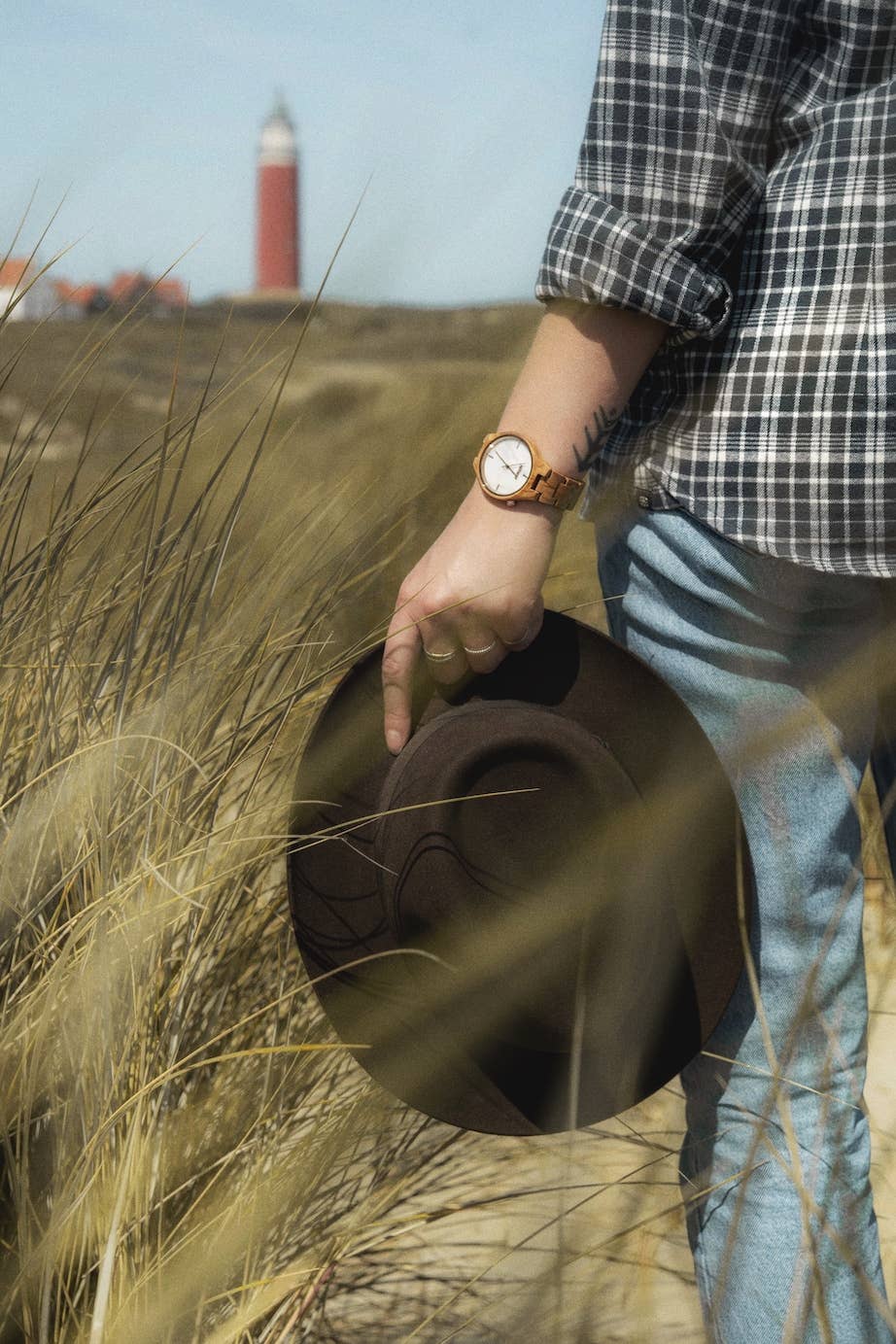 TAYGA | Wood watch | White Marble | Sustainable | Rose gold