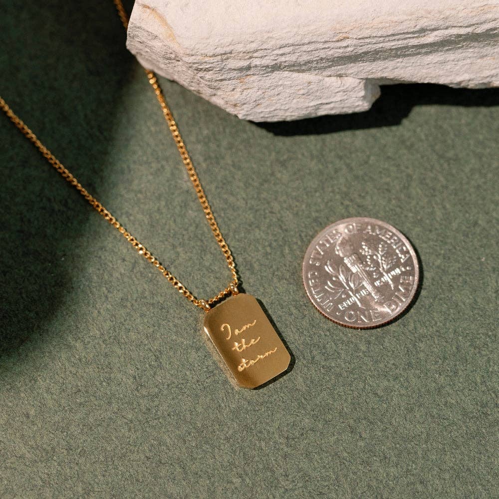 Kind Heart, Fierce Mind, Brave Spirit - quote Necklace