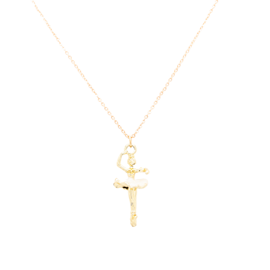 Ballerina Enamel Charm Necklace Children’s Dance Ballet Gift