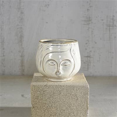 Pucker Up Ceramic Vase - Fancy White