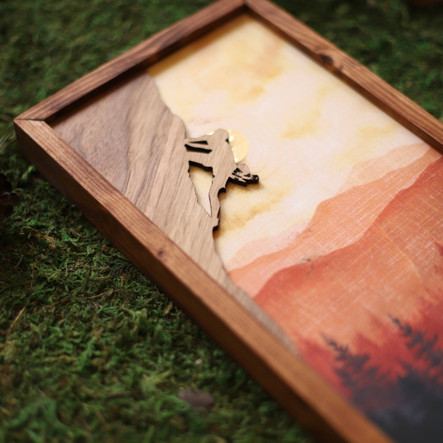"Rock Climber" Mixed Media Wall Art