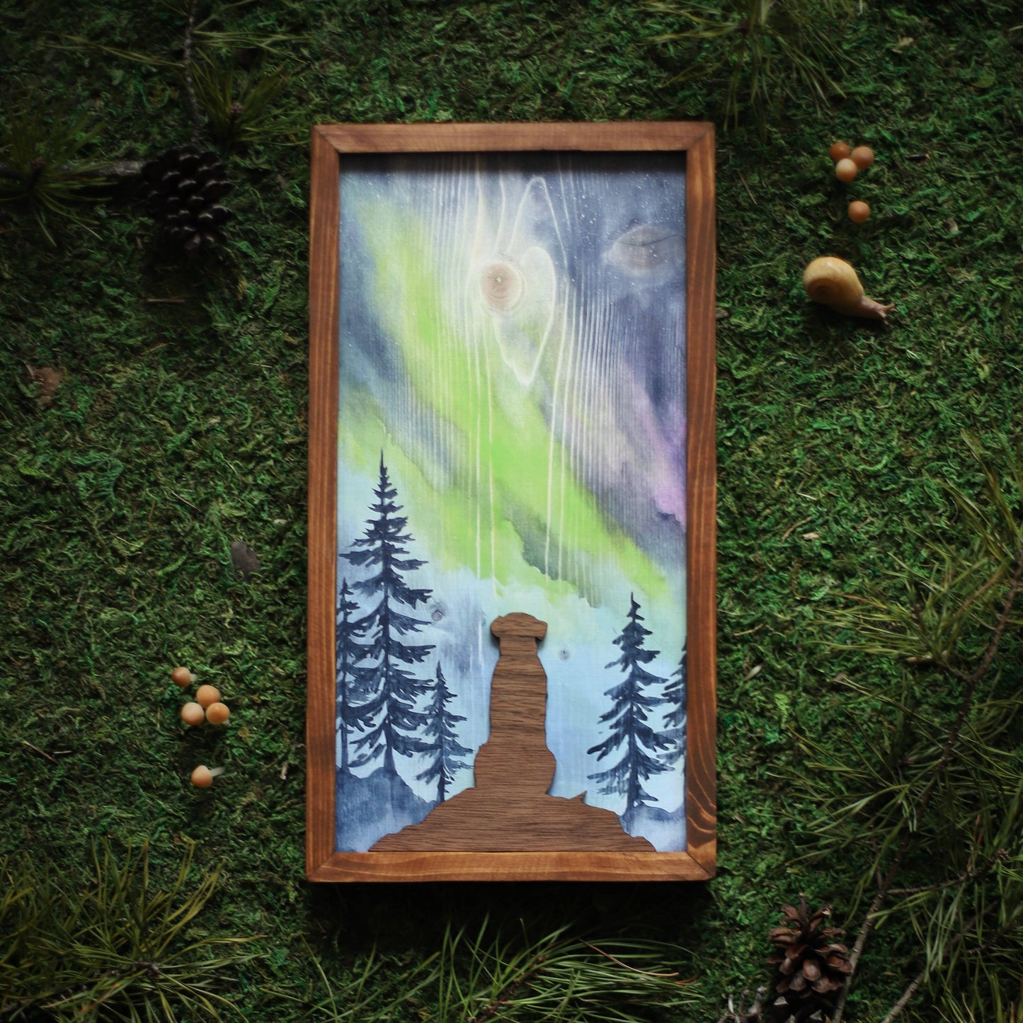 "Patiently Waiting" Mixed Media Dog-Themed Wall Art