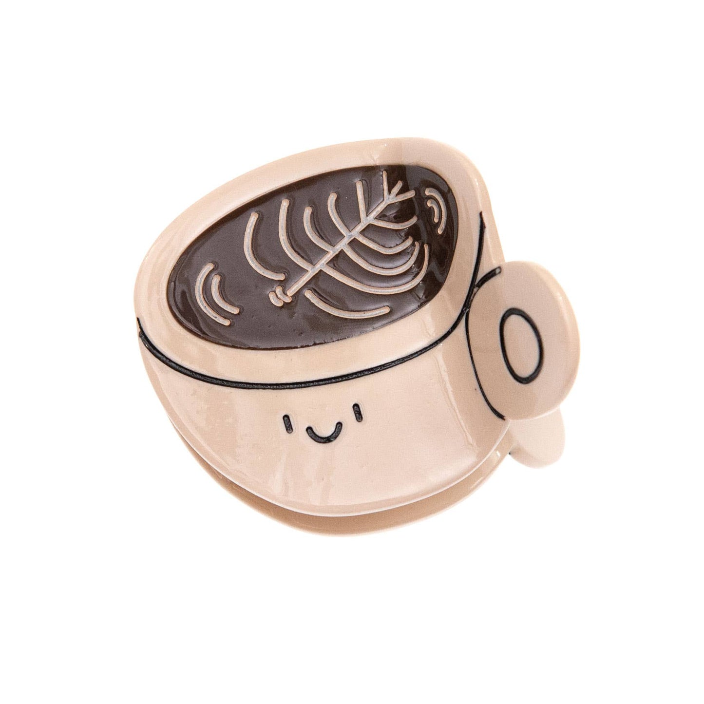 Latte Coffee Hair Claw Clip