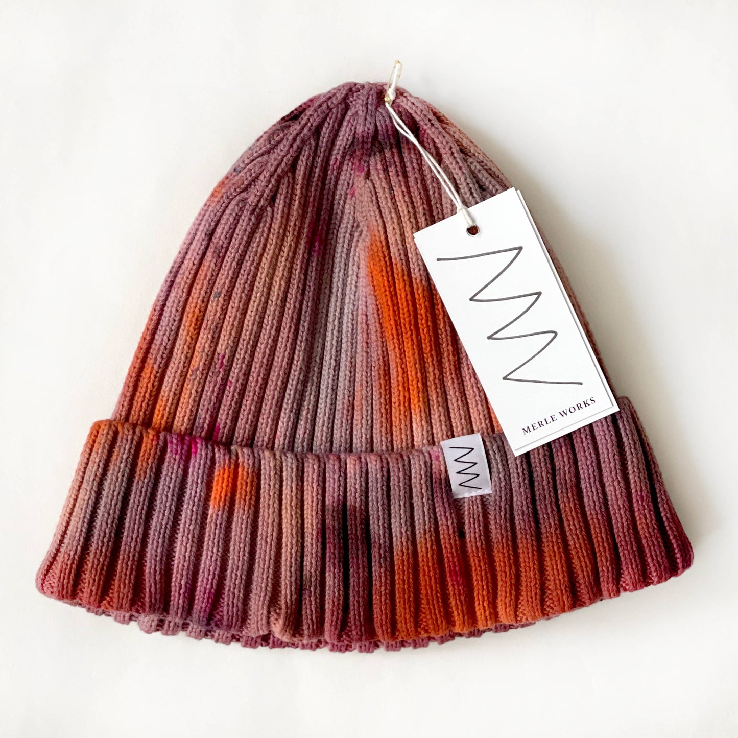 Brunette Hand-dyed Beanie Hat