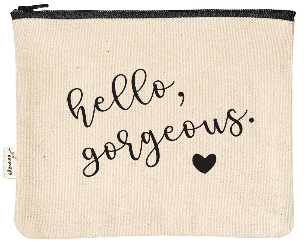 Hello Gorgeous printed Makeup bags and Zipper Pouches