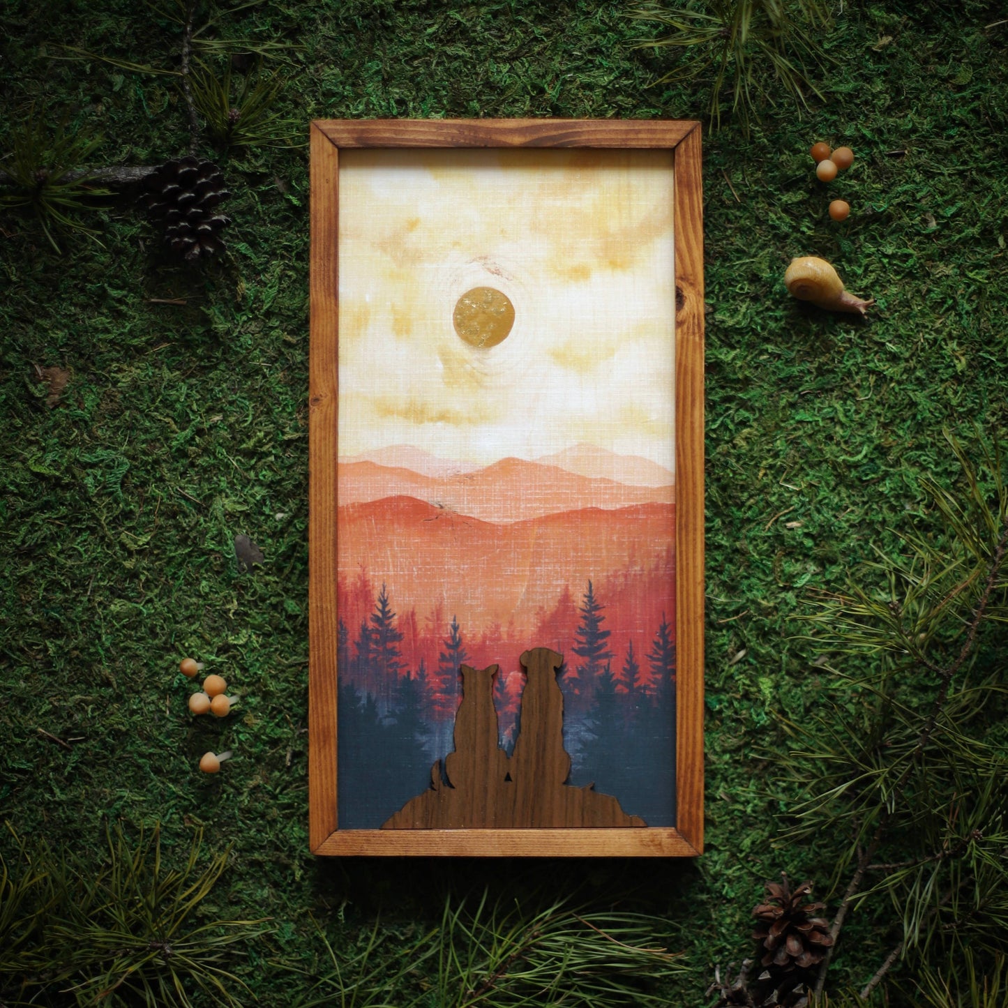 "Patiently Waiting" Mixed Media Dog-Themed Wall Art