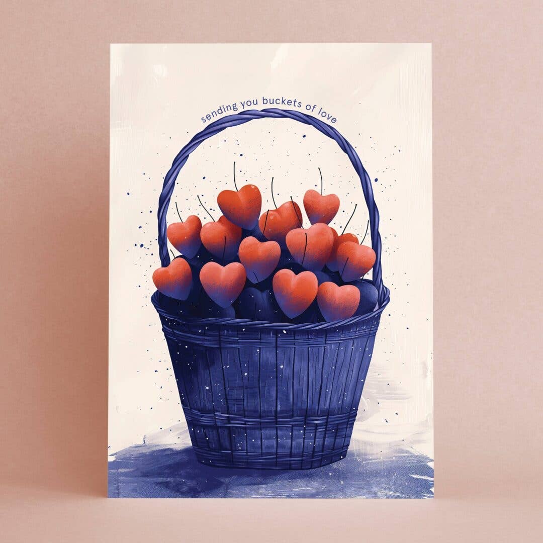Sending you buckets of love | Get Well Card | Friendship