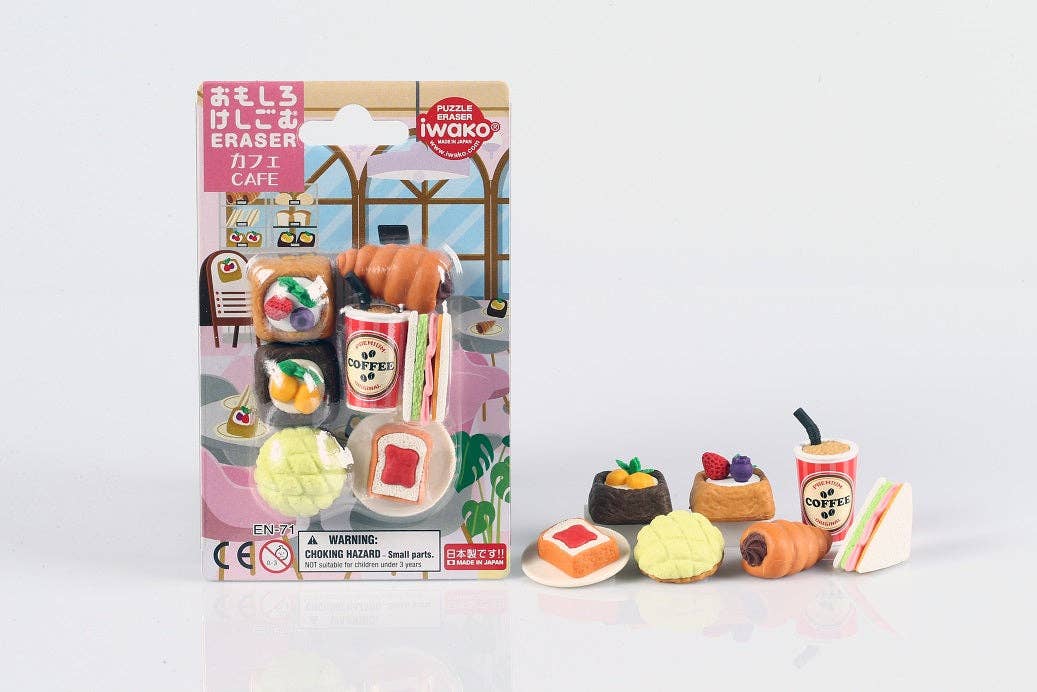 38358 IWAKO CAFE ERASER CARD