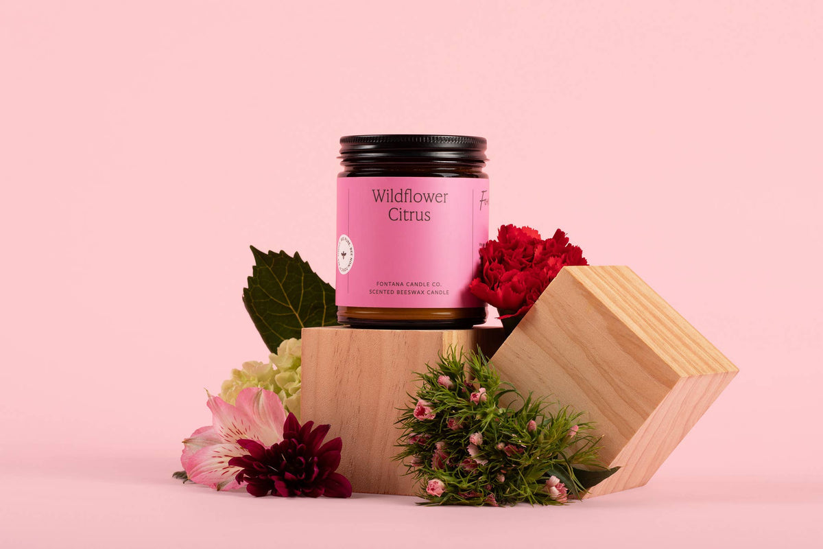 Wildflower Citrus Beeswax &Essential Oil Jar Candle