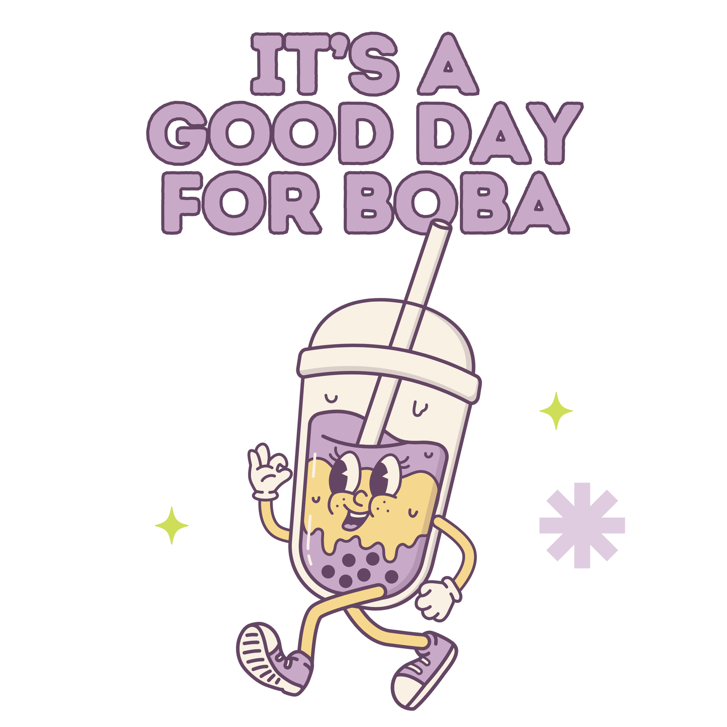 IT'S A GOOD DAY FOR BOBA kids graphic t-shirt
