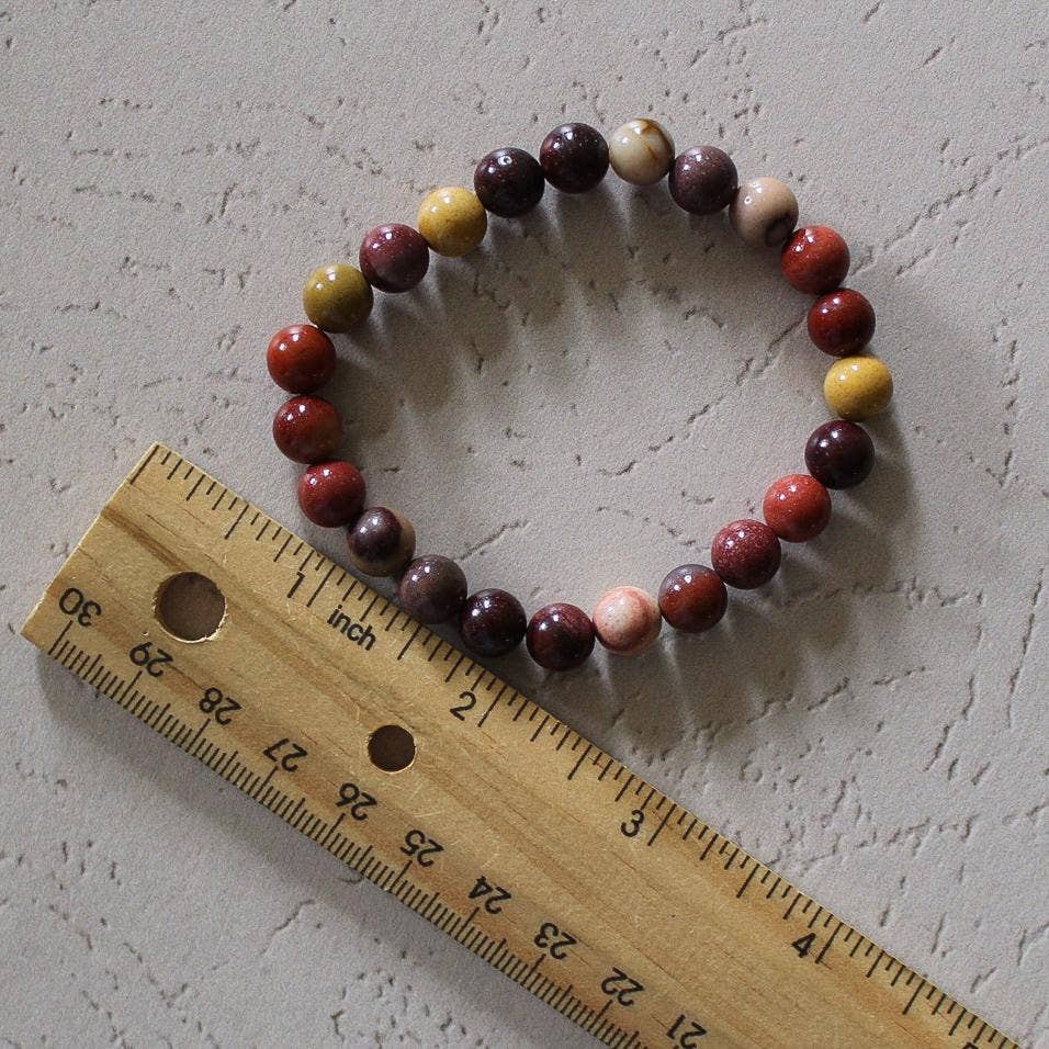 Mookaite Jasper Bracelet 8mm or 6mm - Crystals & Stones