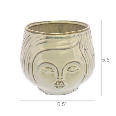 Pucker Up Ceramic Vase - Fancy White