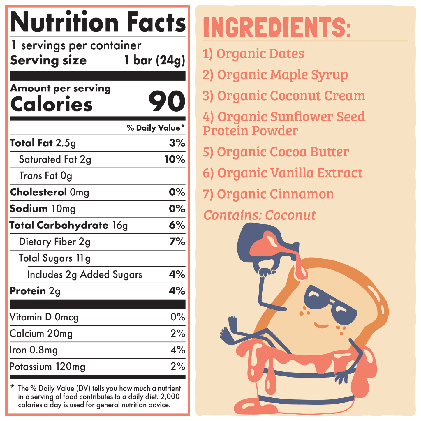 Skout Organic French Toast Kids Snack Bar | Plant-Based