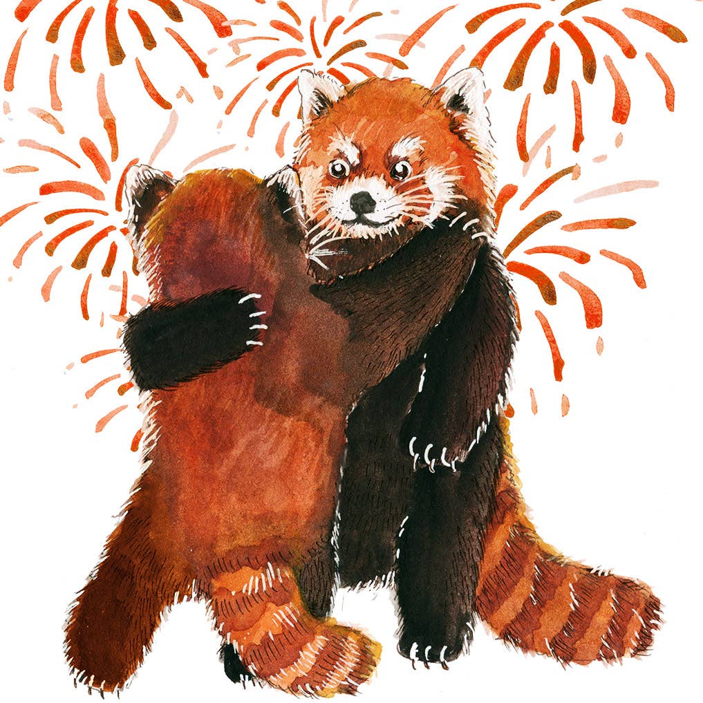 Red Panda Wedding - Funny Wedding Card