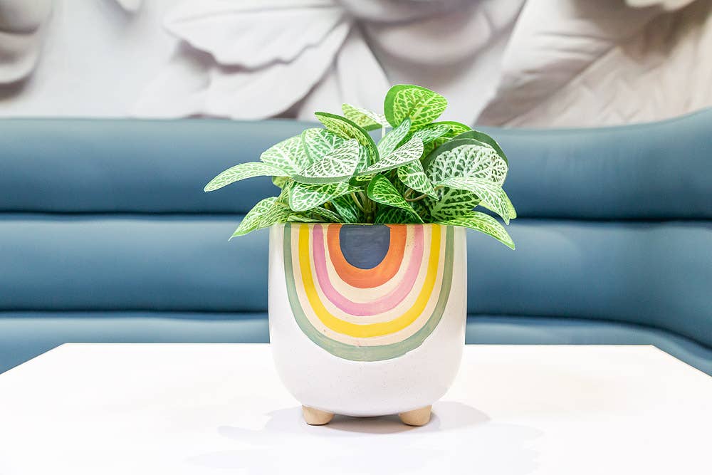 Lg Rainbow Planter w/Legs-5"H-2913